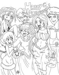 Bleach: Halloween 2016 Lineart Version by RomaniaBlack