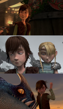 Fem!Hiccup: Silly Faces