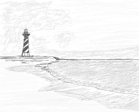 Cape Hatteras Light House, B+W