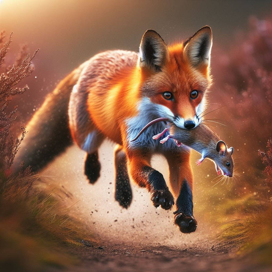 A fox and his prey! by CoonArt on DeviantArt