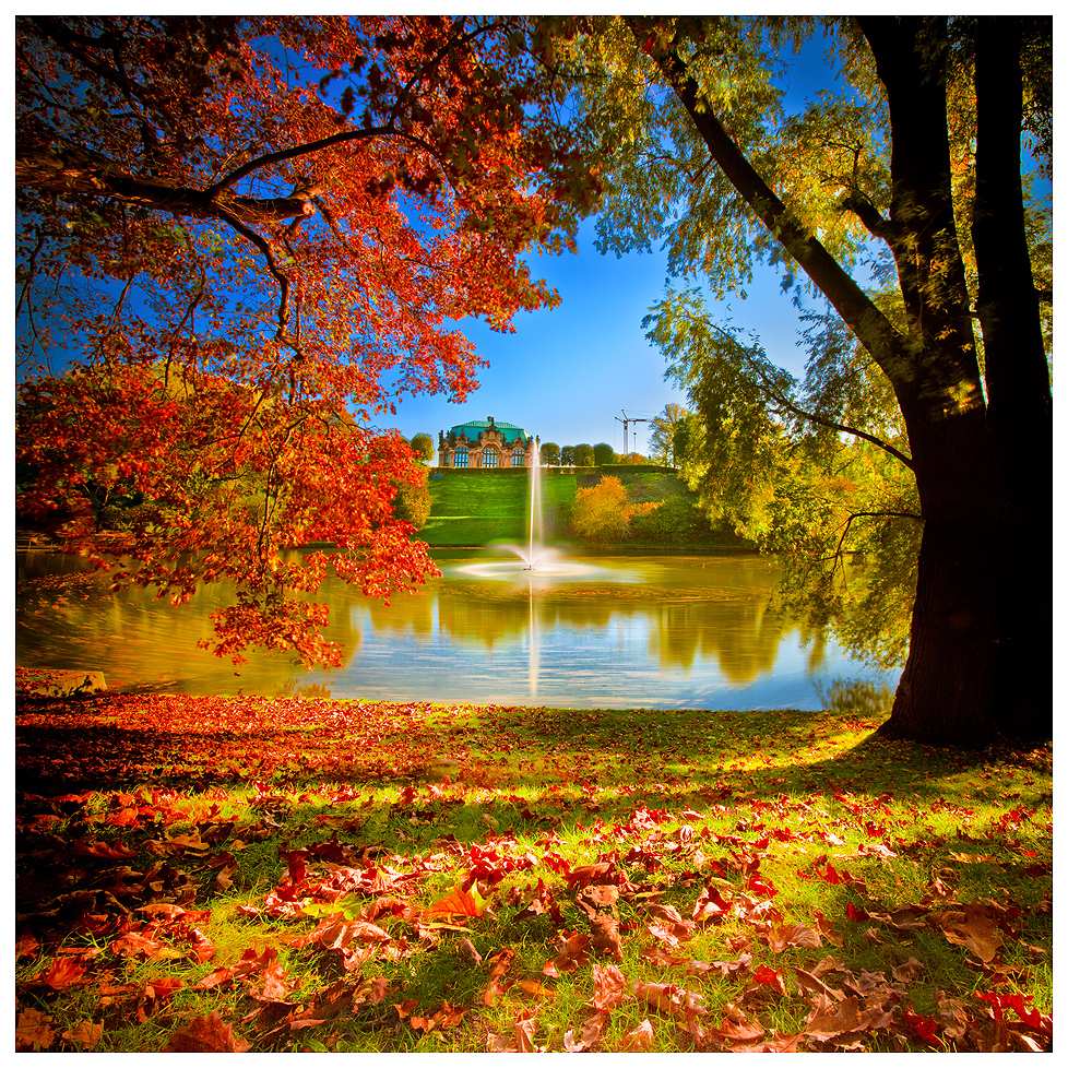 Dresden Zwinger in autumn
