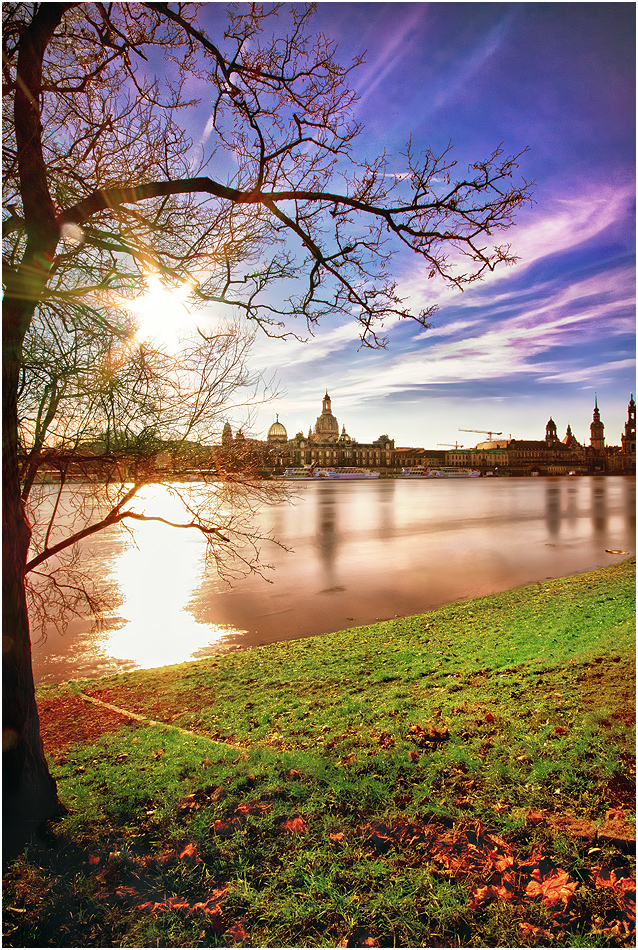 Flood waters in Dresden