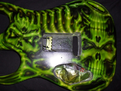 Back of Green Guitar