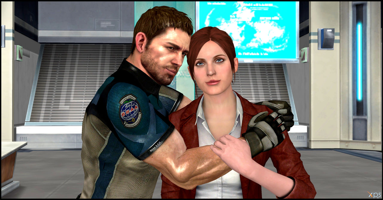 Claire Redfield with her brother Chris Redfield.