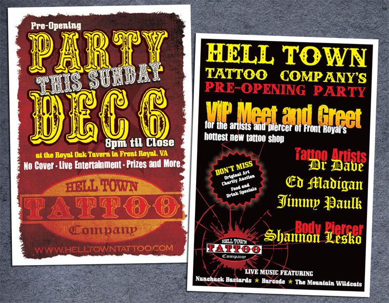 HellTownTattooCo. Postcard