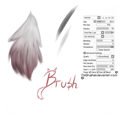 #01 Paint Tool Sai Brush - Long Fur Brush