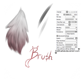 #01 Paint Tool Sai Brush - Long Fur Brush