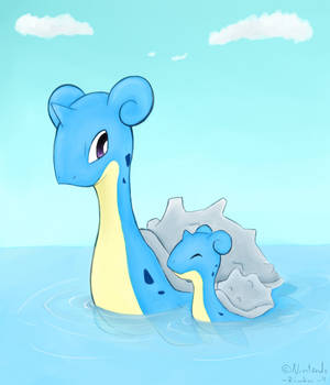 Mother and Child Lapras