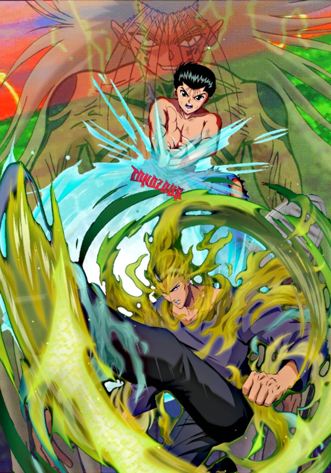 Yusuke Inui Yusuke vs sensui by Tonozous on DeviantArt