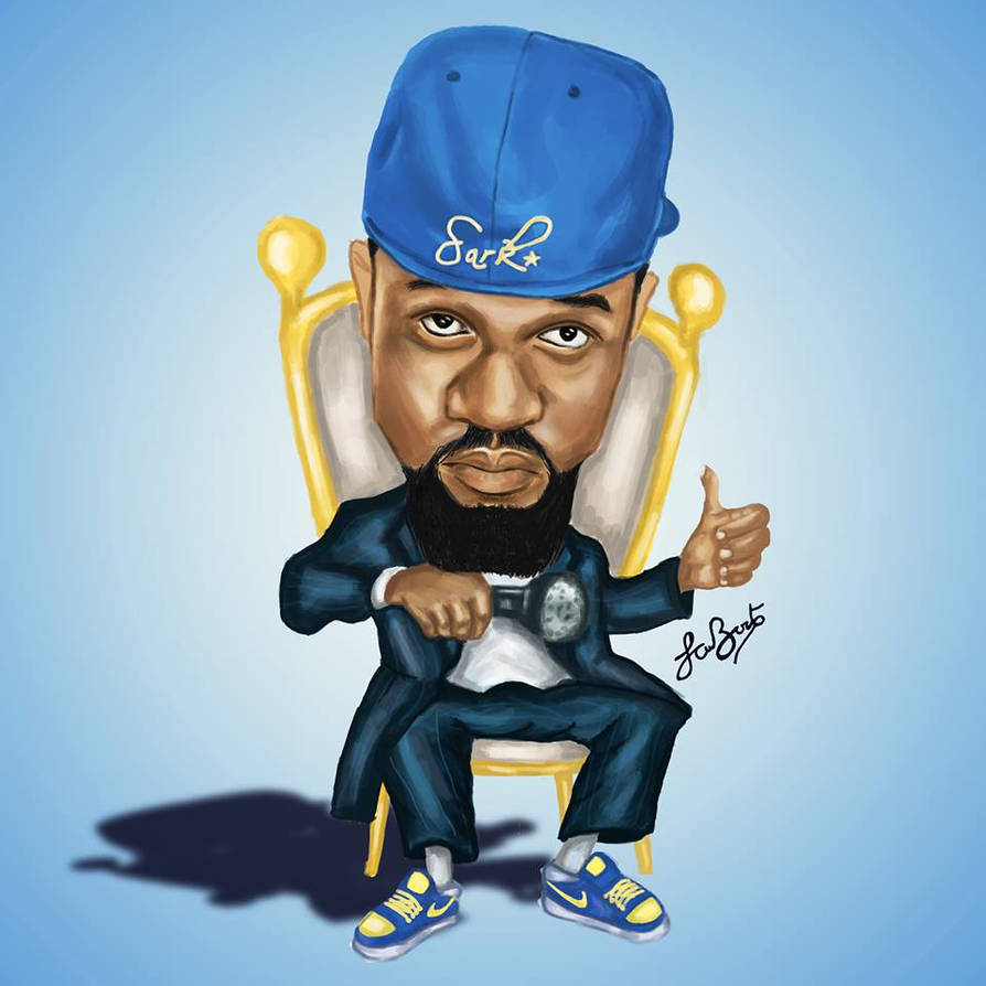 Digital painting caricature sarkodie by sarboat