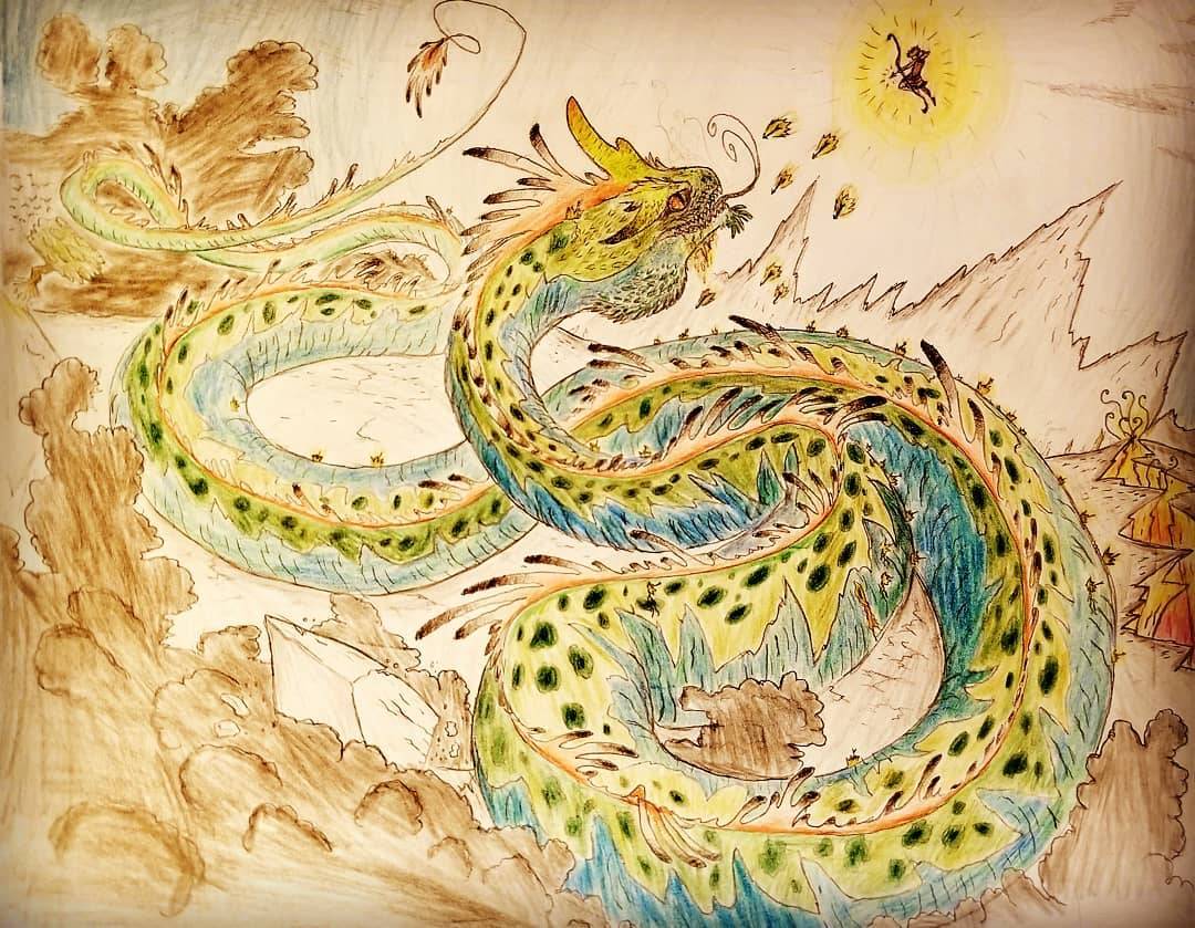 Greek Dragon: Python (redesign) by abelisaurfan123 on DeviantArt