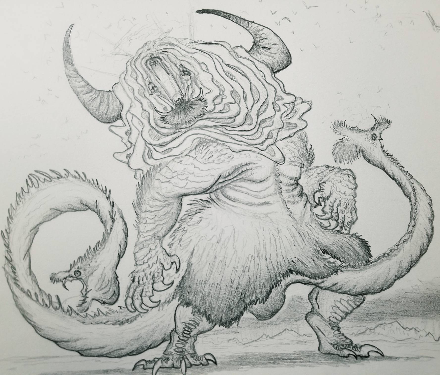 Hamba Vector Humbaba Drawing
