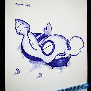 A ballpoint pen Dunsparce fanart