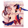 [[adoptables]] | [CLOSED] | feline quetzalli batch