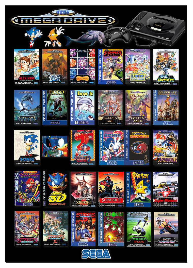 Sega Mega Drive Classic 16-bit Games by gikestheASD on DeviantArt