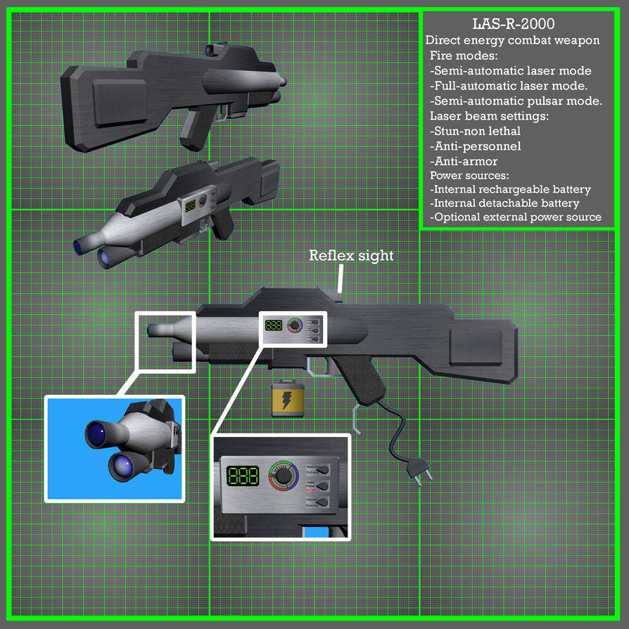 Laser Rifle Deviantart Las-r 2000 laser rifle by biomechanoid1 on DeviantArt