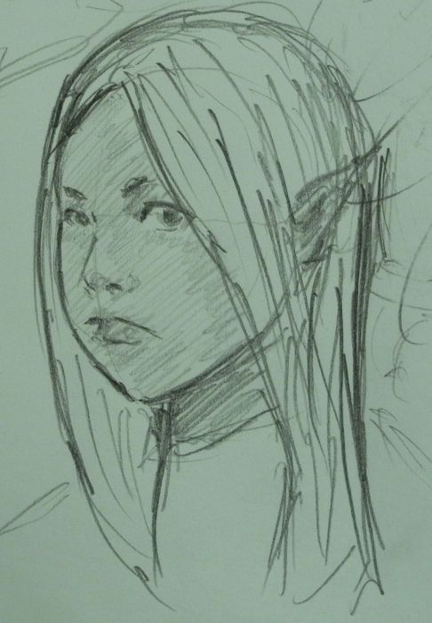 elf head doodle