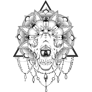 Wolf skull mandala