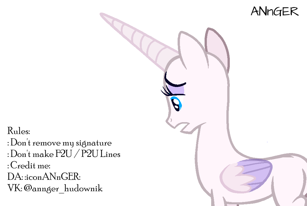 MLP Base #7 by ANnGER on DeviantArt