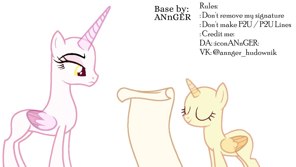 Mlp Base Color Guide 9 MLP Base #9 by ANnGER on DeviantArt
