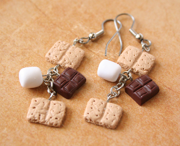 S'more Dangle Earrings