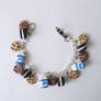 Cookies and Milk Charm Bracelet Polymer clay