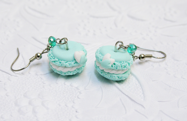 Macaroon Mint Cookie Earrings