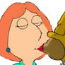 Homer and Lois Kissing