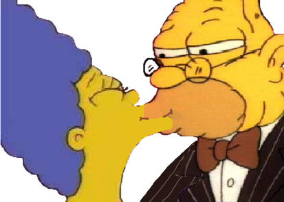 Abe and Marge Kissing