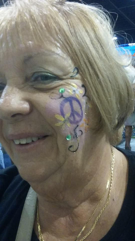 Sign Language Facepaint peace sign face paint by funfacesballoon on DeviantArt