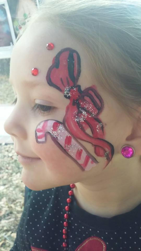 Cane Face candy cane face paint by funfacesballoon on DeviantArt