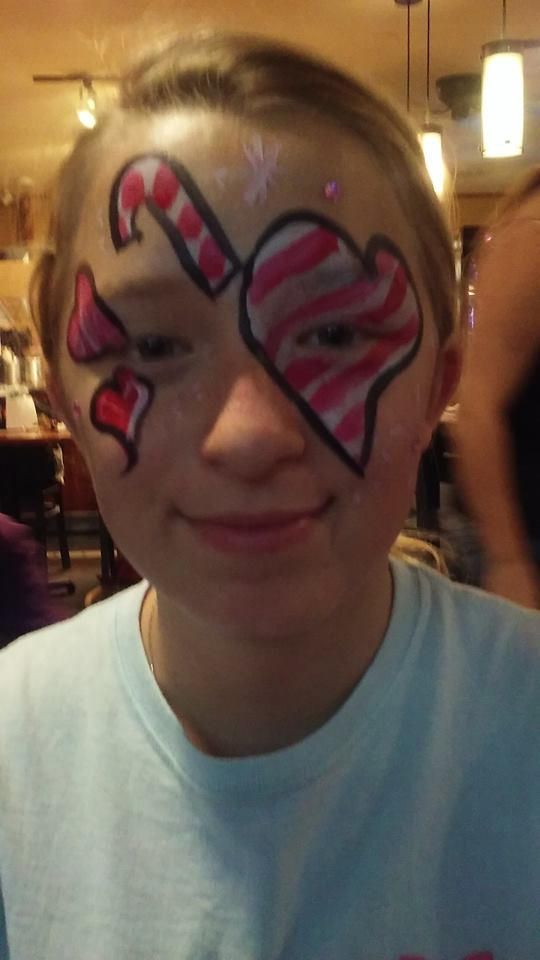 Cane Face candy cane face paint by funfacesballoon on DeviantArt