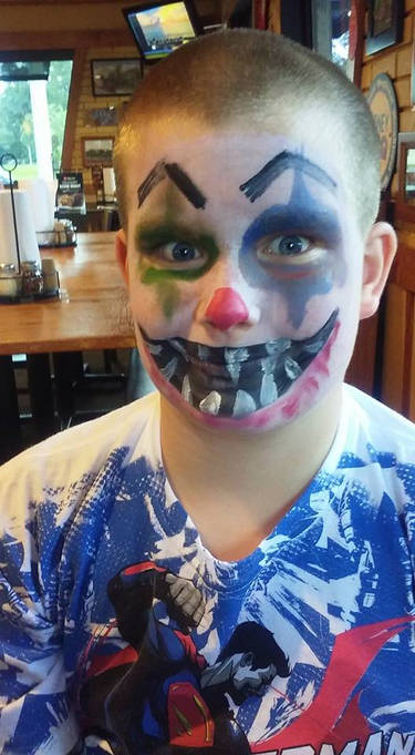 scary clown Face Painting, Some of the faces i have painted…