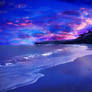Sunset Beach Premade Background STOCK