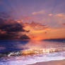 Sunset Beach Premade Background STOCK