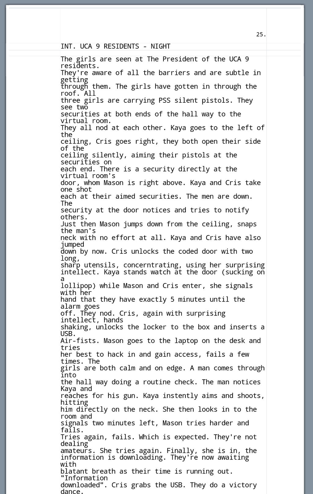 Pilot Script 2014/2015 (snippet) by Writingecho on DeviantArt