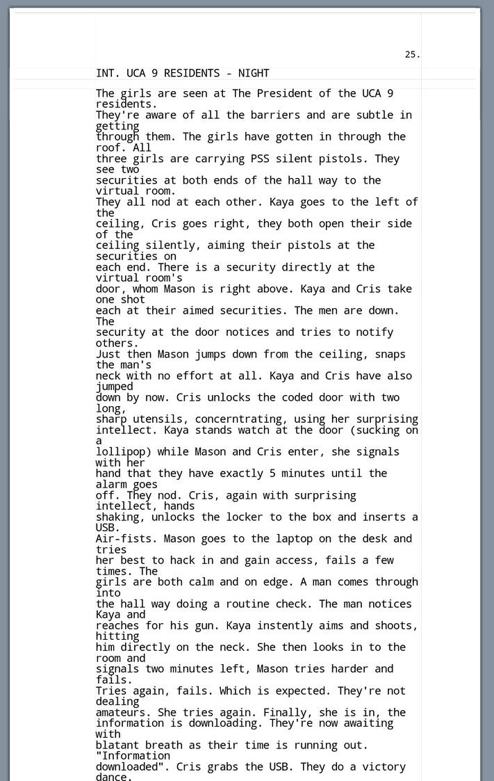 Pilot Script 2014/2015 (snippet) by Writingecho on DeviantArt