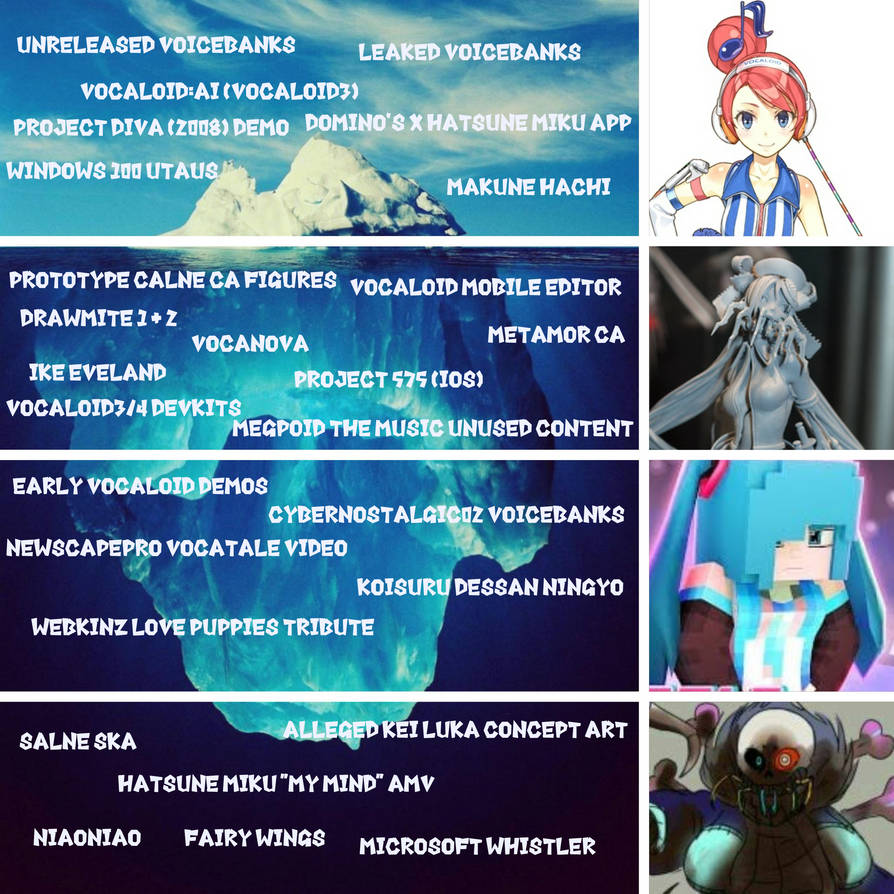 VOCALOID lost media iceberg (outside of songs) by miyukatheartist on ...