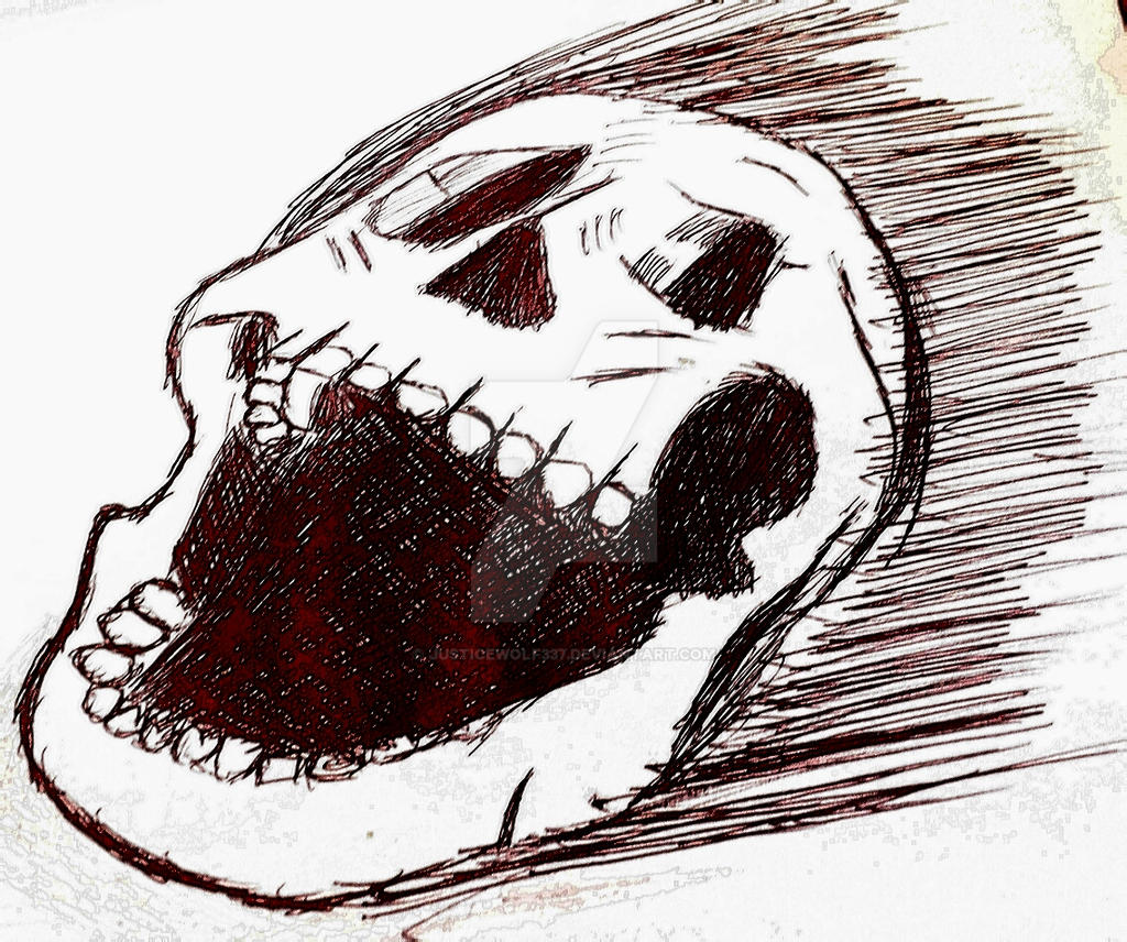 Screaming skull