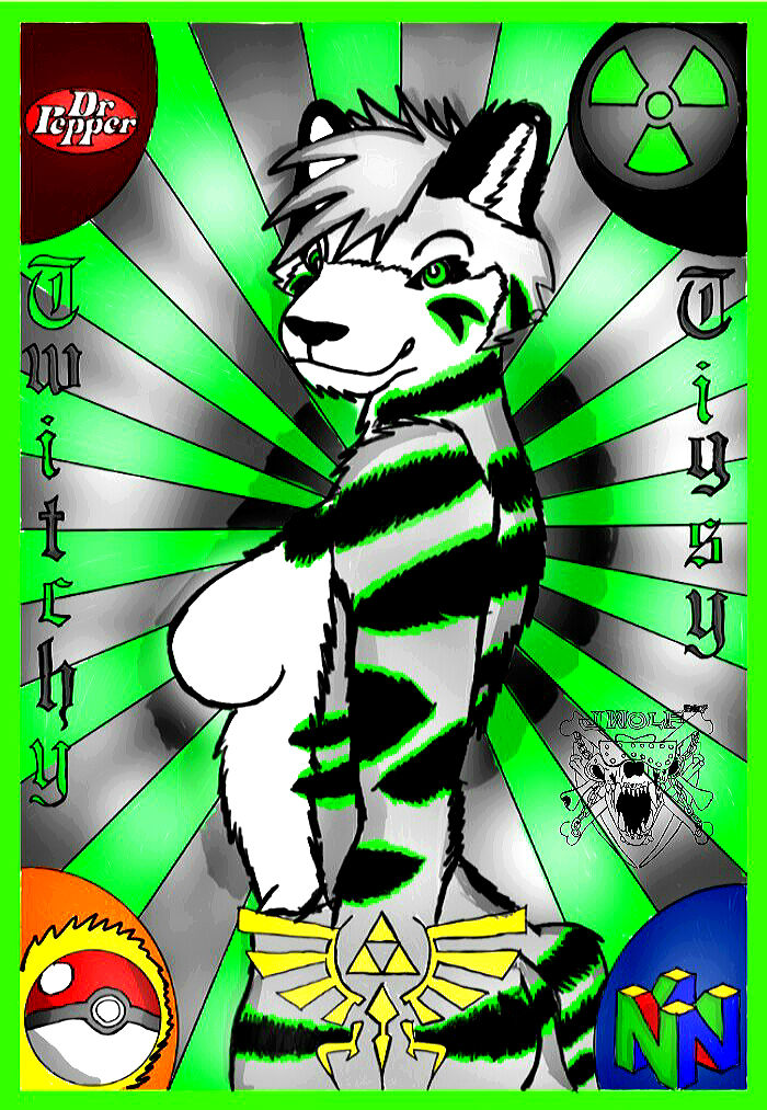 TwitchyTigsy Radioactive tiger poker style by Justicewolf337