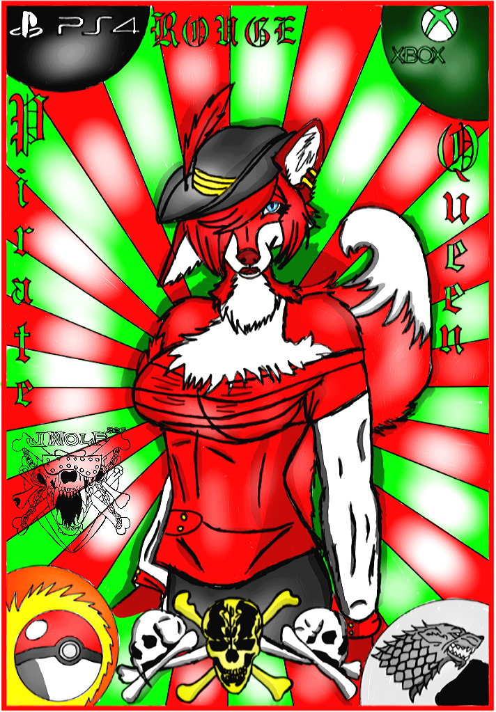 Rouge the Vixen Pirate Queen poker style