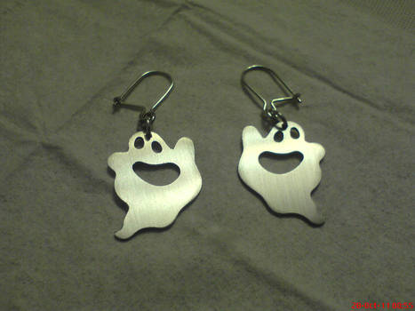 Positive ghost earrings