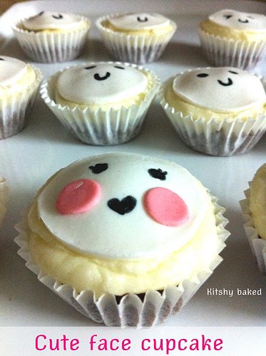 cute face cupcake