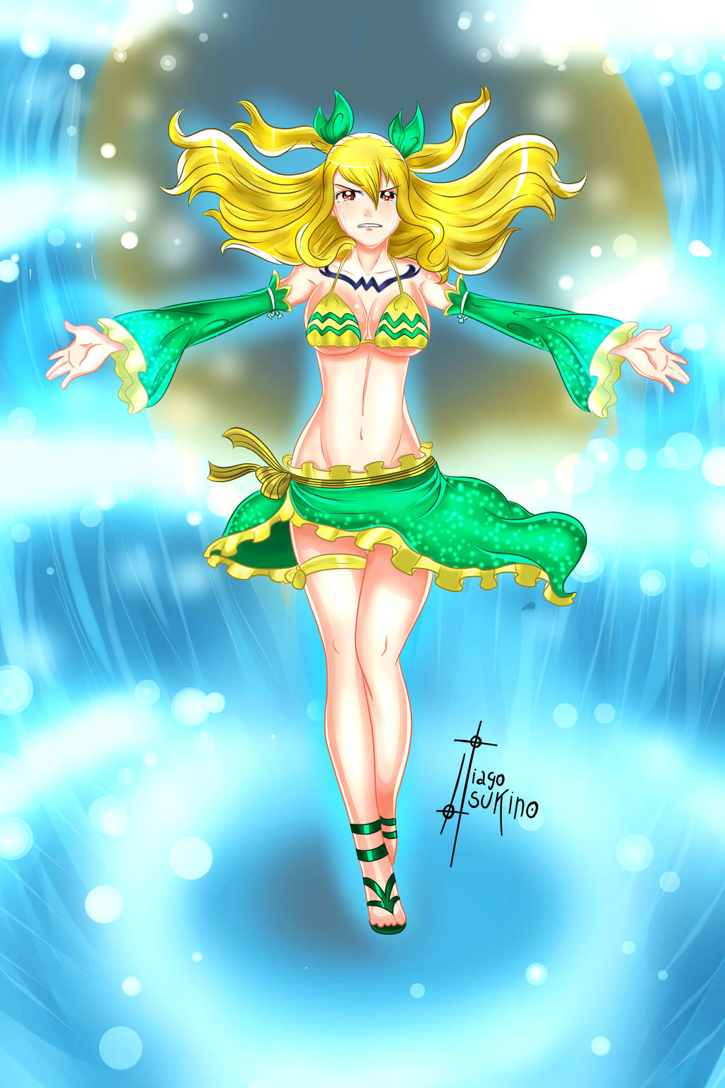 Lucy Heartfilia, Aquarius Star Dress Fairy Tail by tiagotsukino on