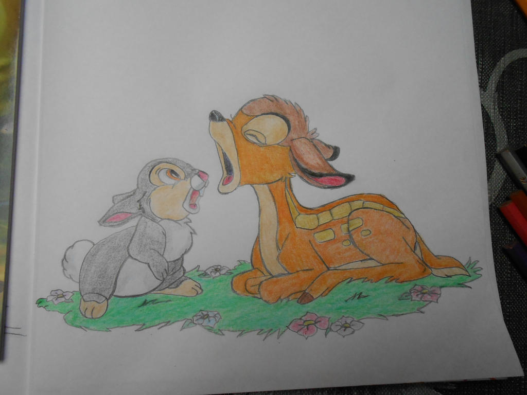 Bambi Lady Rabbit Drawing Bambi by Gadani13 on DeviantArt