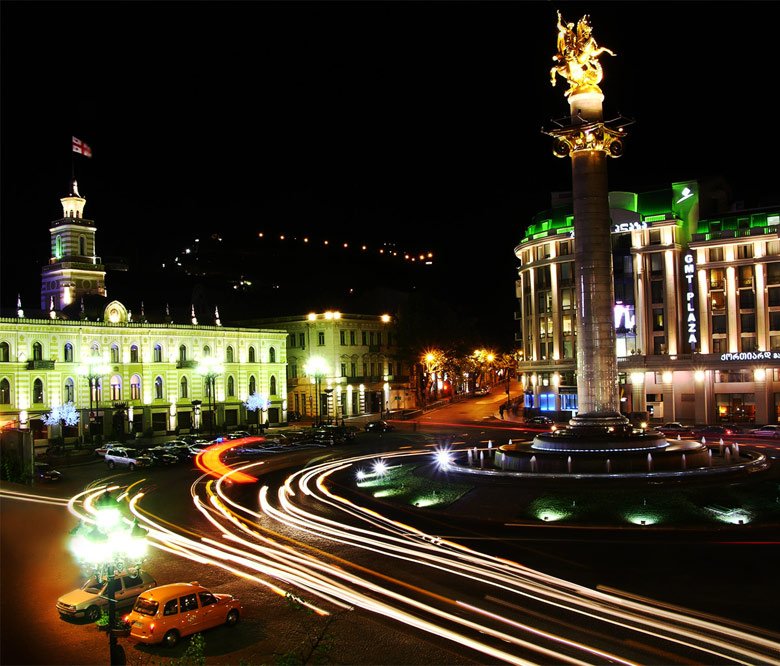 Night Tbilisi Freedom Squere