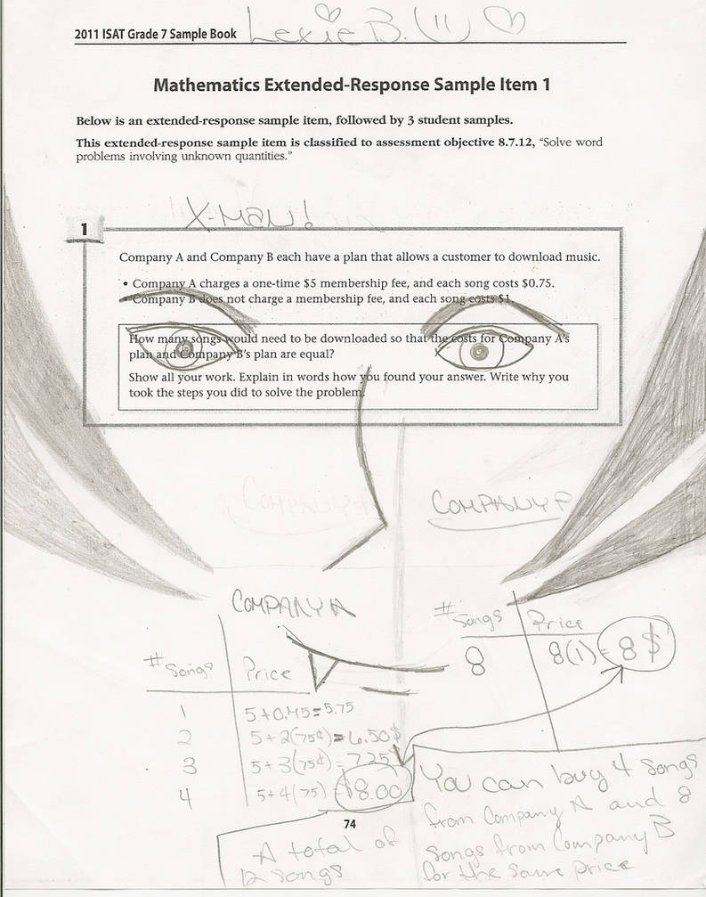 Wolverine Mathematic Worksheet Wolverine Math paper by coolfred298 on DeviantArt