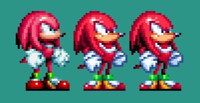 Custom Knuckles Sprite by SonicOverhaul on DeviantArt