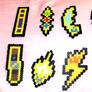 Perler bead Unova region badge set FOR SALE