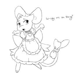 The Mew in a Dress (lineart done)